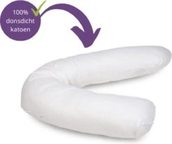 Prénatal Basis Voedingskussen - Zwangerschapskussen Inclusief Afneembare Hoes - 170 X 34 Cm - Wit -Peuterpaleis Winkel 1200x1006 3