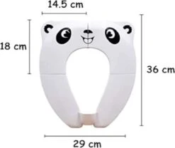 Merkloos WC Verkleiner - Wit Panda Ontwerp - Toilettrainer - Opvouwbare Toilet Zitje - Toiletbril Verkleiner - Kinder WC Bril -Peuterpaleis Winkel 1200x1009