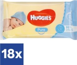 Huggies Billendoekjes - Pure 99% Water - 18 X 56 Stuks - 1008 Doekjes - Voordeelverpakking 25 Huggies Billendoekjes - Pure 99% Water - 18 X 56 Stuks - 1008 Doekjes - Voordeelverpakking -Peuterpaleis Winkel 1200x1012
