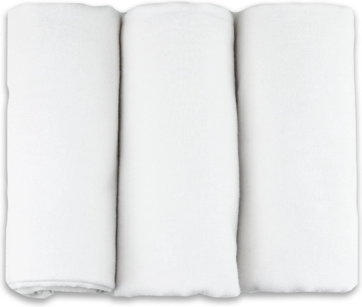 Flanellen Luiers - 3 Pack - 80cm X 80cm - Wit - FENSILO 3 Flanellen Luiers - 3 Pack - 80cm X 80cm - Wit - FENSILO