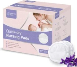 Mother's Gem Zoogcompressen 100 Stuks - Borstcompressen Wegwerp – Kraampakket Nursing Pads – Extra Dun En Onzichtbaar – Zoogkompressen Superabsorberend