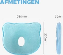 Baby Kussen Plat Hoofd - Slaapondersteuning Hoofdkussen - 0-12 Maanden - Orthopedisch - Inclusief E-book & Bestekset - Kraampakket - Kraamcadeau - Blauw -Peuterpaleis Winkel 1200x1043 3