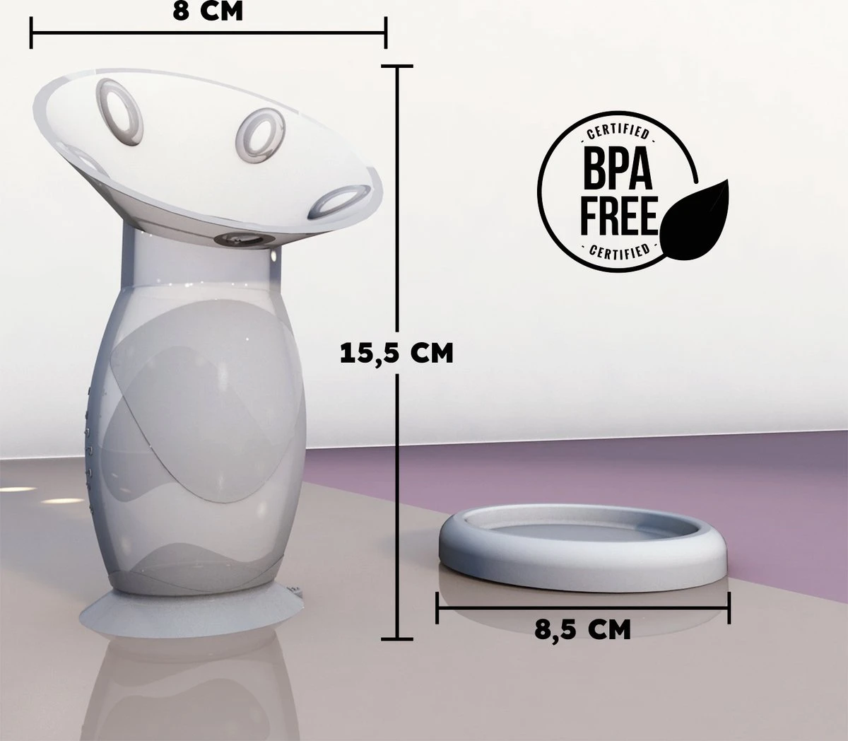 Inaya - Siliconen Borstkolf Handmatig - Handkolf – Stabiele Onderzijde - 90 ML – BPA Vrij 9 Inaya - Siliconen Borstkolf Handmatig - Handkolf – Stabiele Onderzijde - 90 ML – BPA Vrij - Afbeelding 7