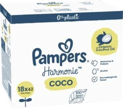 Pampers® Pampers Harmonie Coco - Billendoekjes Met Biologische Kokosolie - 756 Doekjes 27 Pampers® Pampers Harmonie Coco - Billendoekjes Met Biologische Kokosolie - 756 Doekjes -Peuterpaleis Winkel 1200x1052