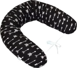 MamaLoes Amy Arrow Zwart Met Witte Pijltjes Voedingskussen 68378