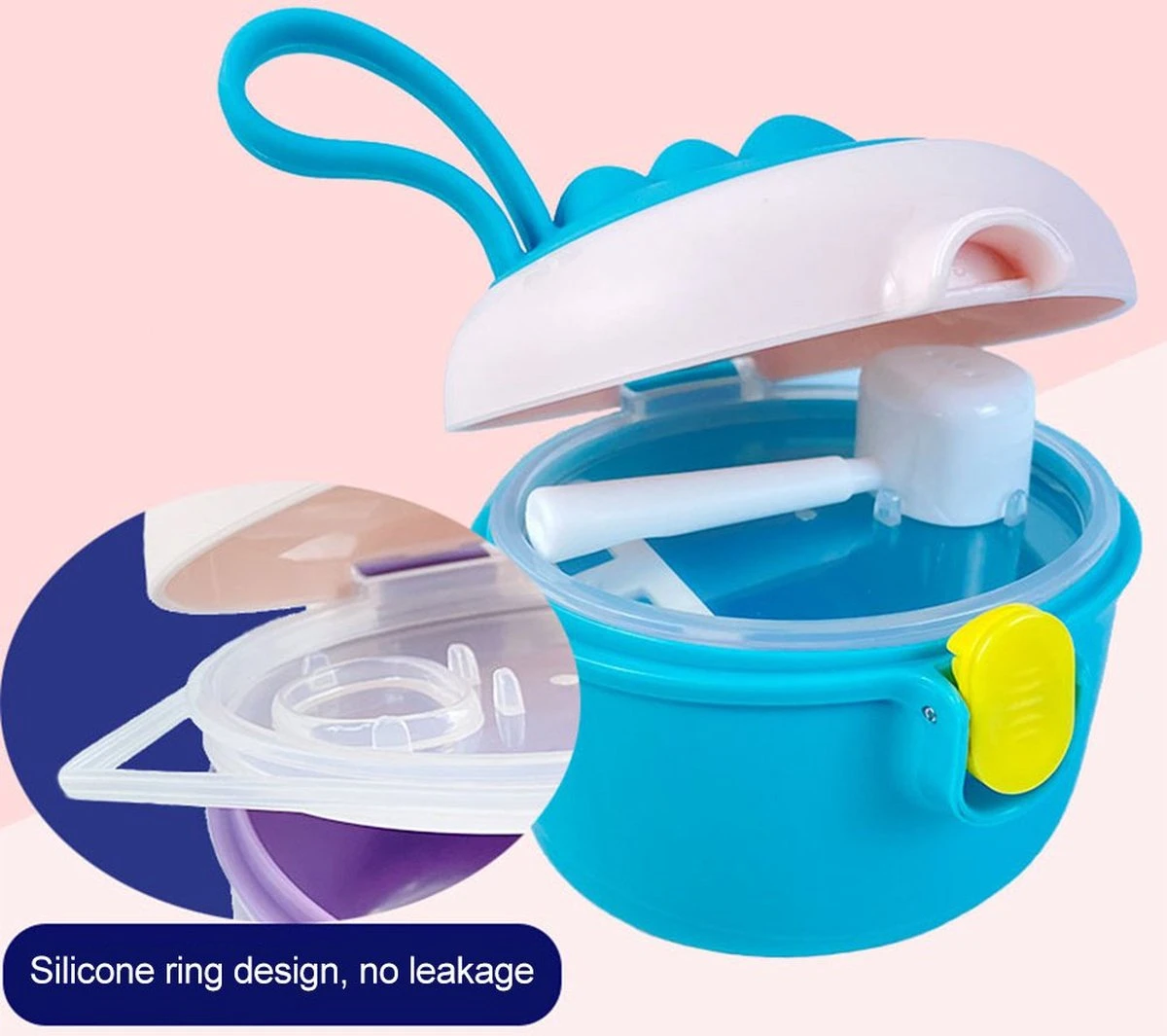 Babyvoeding Dispenser - Baby Melkpoeder Doseer Box - Reisbox - Opbergdoos Voor Voeding - Dispenser Met Schep 440ML - Paars 11 Babyvoeding Dispenser - Baby Melkpoeder Doseer Box - Reisbox - Opbergdoos Voor Voeding - Dispenser Met Schep 440ML - Paars - Afbeelding 9