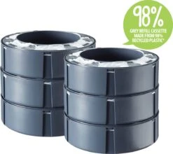 Tommee Tippee Simplee Sangenic Luieremmer, Milieuvriendelijker Systeem, Inclusief 6 Navulcassettes Met Duurzaam Geproduceerde Antibacteriële GREENFILM, Grijs -Peuterpaleis Winkel 1200x1068 5