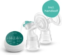 Nutrea DoubleFlow – Draadloze Dubbele Elektrische Borstkolf 24 Mm – Oplaadbare Accu