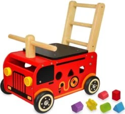 Houten Loopwagen Brandweer Met Blokken - I'm Toy -Peuterpaleis Winkel 1200x1095 3