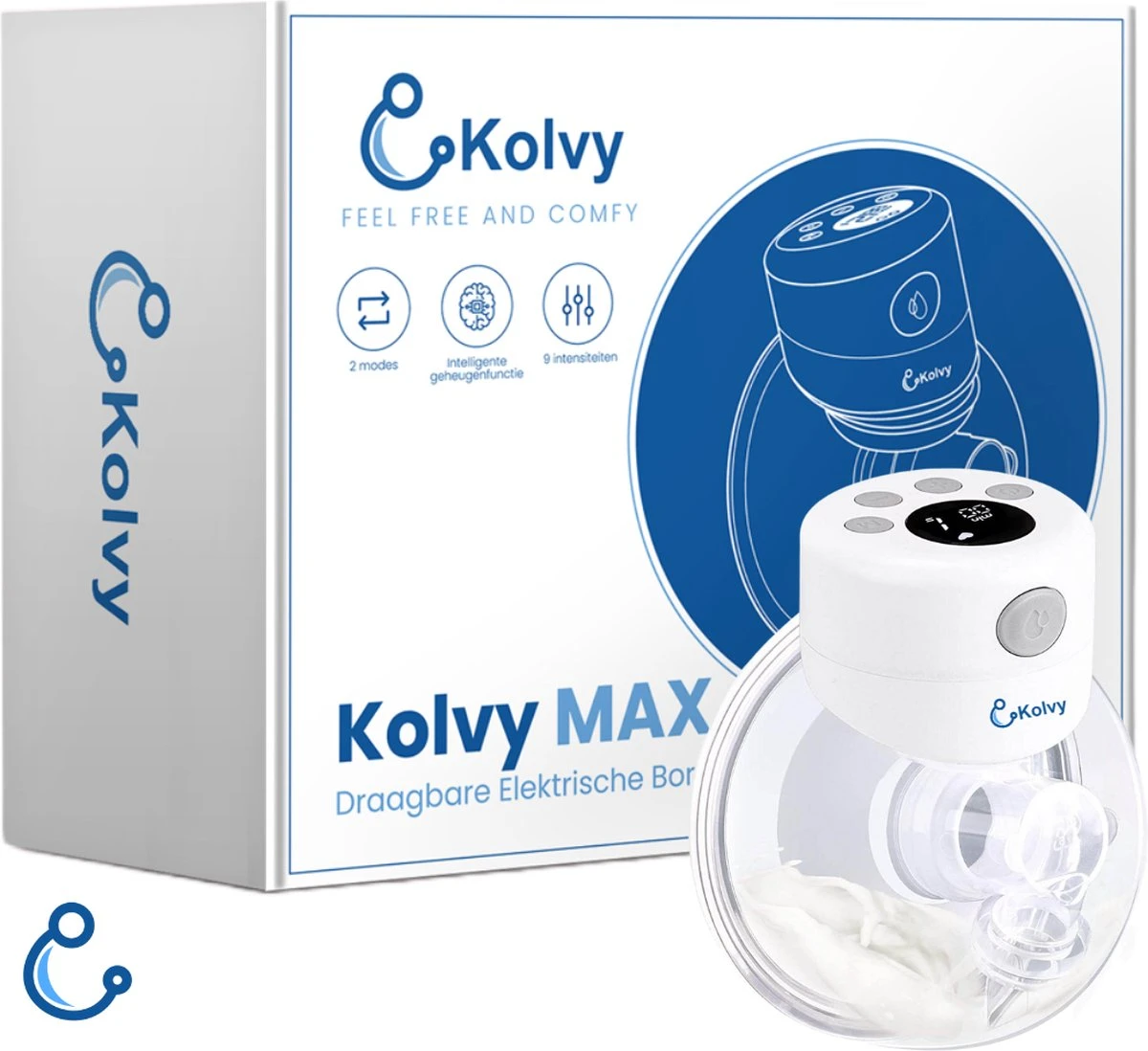 Kolvy® Max Draadloze Elektrische Borstkolf - Intelligente Kolfapparaten - Handsfree Breast Pump - USB Oplaadbaar - Professioneel - LCD Scherm - Incl. 3 Maten 10 Kolvy® Max Draadloze Elektrische Borstkolf - Intelligente Kolfapparaten - Handsfree Breast Pump - USB Oplaadbaar - Professioneel - LCD Scherm - Incl. 3 Maten - Afbeelding 8