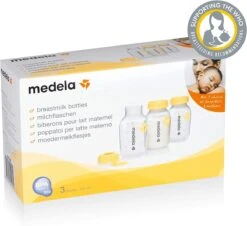 Medela Set Van 150 Ml BPA-vrije Moedermelkflesjes – Set Van 3 Flessen Voor Het Afkolven, Bewaren En Moedermelk Geven In Een Duurzaam, Vries- En Koelkastveilig Ontwerp -Peuterpaleis Winkel 1200x1098 8