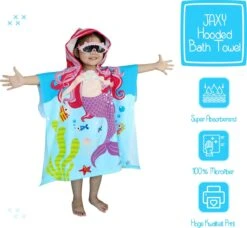 JAXY Badcape Baby - Badcape - Baby Badjas - Omslagdoek - Omslagdoek - Baby Handdoek Met Capuchon - Strandhanddoek - Badponcho - Poncho Handdoek - Microfiber - 60x90cm - Paarse Zeemeermin 8 JAXY Badcape Baby - Badcape - Baby Badjas - Omslagdoek - Omslagdoek - Baby Handdoek Met Capuchon - Strandhanddoek - Badponcho - Poncho Handdoek - Microfiber - 60x90cm - Paarse Zeemeermin -Peuterpaleis Winkel 1200x1109