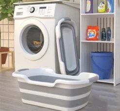 Merkloos Baby Badje Opvouwbaar - Multifunctioneel - Wasmand - Opbergmand - Speelgoed Opslag - Babybadje -Peuterpaleis Winkel 1200x1111 4