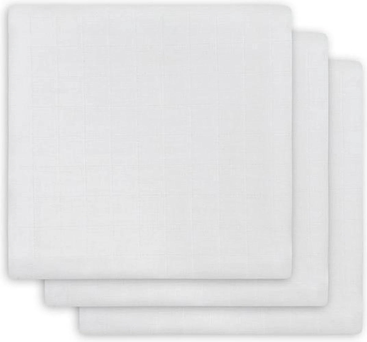 Jollein Hydrofiel Multidoek Basic 70x70cm - White - 3 Stuks 6 Jollein Hydrofiel Multidoek Basic 70x70cm - White - 3 Stuks - Afbeelding 4