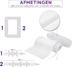 ADSafety - Baby Bed Omrander - Bedbumper - Hoofdbeschermer - Set Van 2 - 340x30cm & 160x30cm -Peuterpaleis Winkel 1200x1120 8