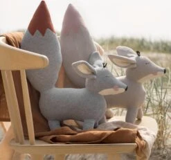 Baby Bello Finny The Fennex Fox - Ginger Grey - Knuffel XL -Peuterpaleis Winkel 1200x1121 3