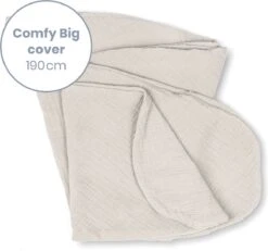 Doomoo Basics Cover - Hoes Voor Voedingskussen Comfy Big - Biokatoen - 190cm - Tetra Almond