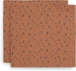 Jollein Hydrofiel Multidoek Spot 115x115cm - Caramel - 2 Stuks