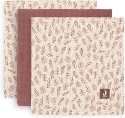 Jollein Hydrofiel Multidoek Meadow 70x70cm - Chestnut - 3 Stuks