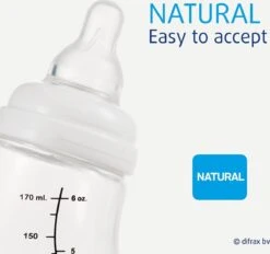 Difrax - S-Fles Natural - Babyfles Blauw- 0+ Maanden - 250ml -Peuterpaleis Winkel 1200x1127 9