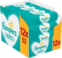 Pampers® Pampers - Billendoekjes Sensitive Navulpak - 624 Doekjes -Peuterpaleis Winkel 1200x1133 1