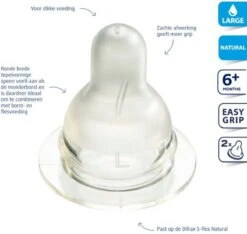 Difrax Flessenspeen Natural - Maat Large - 2 Stuks -Peuterpaleis Winkel 1200x1136 8