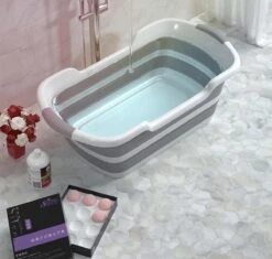 Merkloos Baby Badje Opvouwbaar - Multifunctioneel - Wasmand - Opbergmand - Speelgoed Opslag - Babybadje -Peuterpaleis Winkel 1200x1142 6