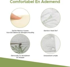 Novalits - Orthopedisch Baby Zijslaapkussen Met Traagschuim En Anti-Allergene Bamboe Microvezel Stof Om Een Plat Hoofd Tegen Te Gaan - Zijligkussen Voor Peuter - Babykussen Zijligging - Rolkussen - Steunkussen - Slaapondersteuning -Peuterpaleis Winkel 1200x1143 2