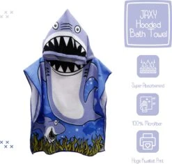 JAXY Badcape Baby - Badcape - Baby Badjas - Omslagdoek - Omslagdoek - Baby Handdoek Met Capuchon - Strandhanddoek - Badponcho - Poncho Handdoek - Microfiber - 60x90cm - Haai -Peuterpaleis Winkel 1200x1144 3