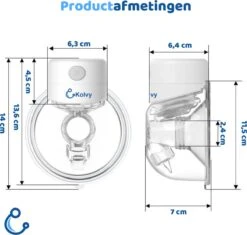 Kolvy® Max Draadloze Elektrische Borstkolf - Dubbel - Intelligente Kolfapparaten - Handsfree Breast Pump - USB Oplaadbaar - Professioneel - Incl. 3 Maten -Peuterpaleis Winkel 1200x1144 7