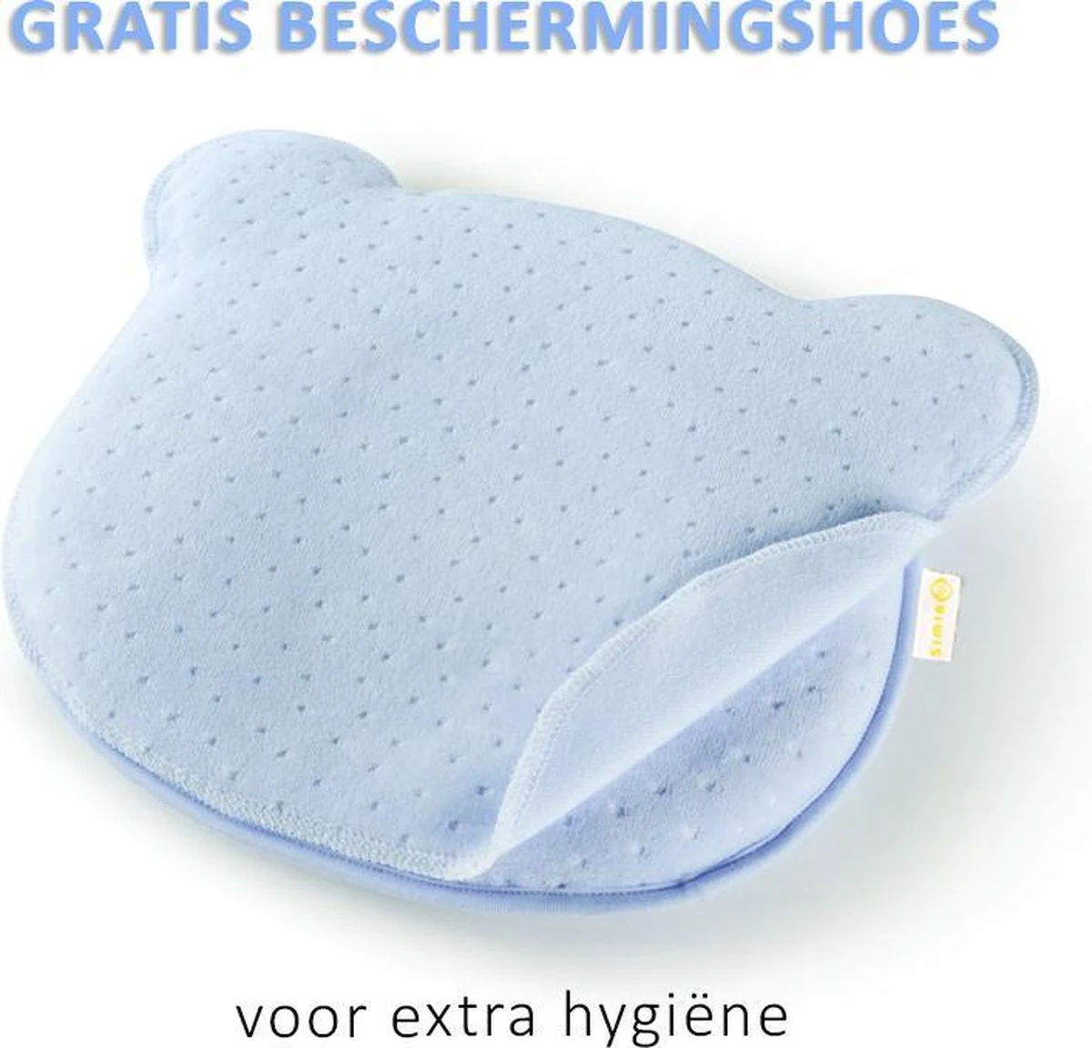 SIMIA™ Ergonomisch Babykussen Met Afneembare Hoes - Tegen Plat Achterhoofd - Hoofdkussen - Traagschuim Kussen - Memory Foam - Baby Steunkussen - Kraamcadeau - Blauw 7 SIMIA™ Ergonomisch Babykussen Met Afneembare Hoes - Tegen Plat Achterhoofd - Hoofdkussen - Traagschuim Kussen - Memory Foam - Baby Steunkussen - Kraamcadeau - Blauw - Afbeelding 5
