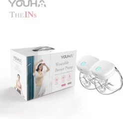 Youha® Dubbele Draadloze Borstkolven - Elektrische Draagbare Borstkolf - Makkelijk Kolven - BPA-vrij - Handsfree Kolven - Borstvoeding - Dubbele Borstkolven - 2x 240ML Cups Voor Moedermelk - Moderne Kolf - Dubbele Kolf - Maat: 28mm
