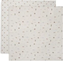 Jollein Hydrofiele Doek Large 115x115cm Farm- 2 Stuks