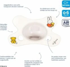 Difrax Fopspeen 0-6 Maanden Natural Speen - Nijntje - 1 Stuk -Peuterpaleis Winkel 1200x1158 4