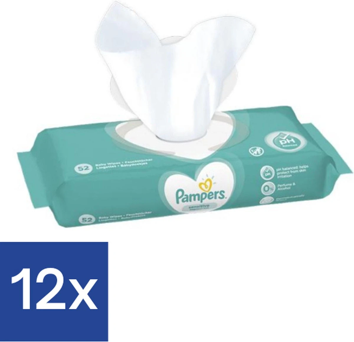 Pampers® Pampers Billendoekjes Sensitive Navulpak - 12 X 52 Doekjes 8 Pampers® Pampers Billendoekjes Sensitive Navulpak - 12 X 52 Doekjes - Afbeelding 6