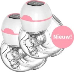 Elektrische Borstkolf - Belove - Draadloze Borstkolf - Oplaadbaar - Moedermelk - BPA-Vrij - 3 Modes - Handsfree - 2 Stuks - Roze