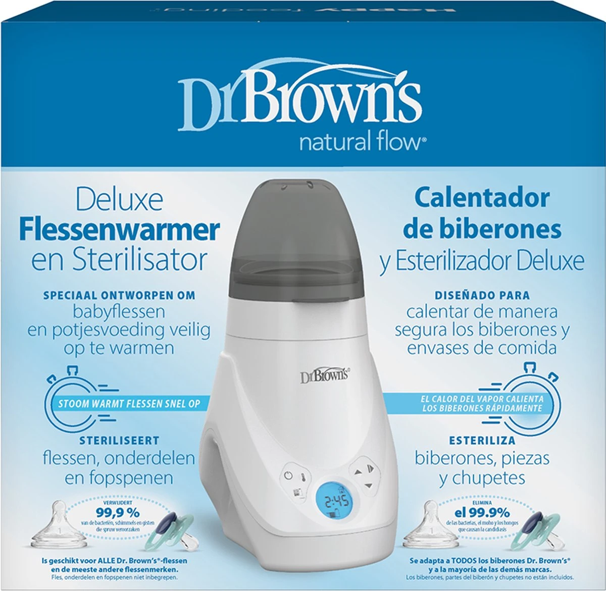 Dr. Brown's Deluxe Flessenwarmer En Sterilisator 5 Dr. Brown's Deluxe Flessenwarmer En Sterilisator - Afbeelding 3