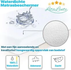 2x LitaLente Matrasbeschermer Waterdicht Babybedje 60x120 Cm - Ledikant Molton 60x120 - Baby Matrasbeschermer 60x120cm - Waterdicht En Ademend Huismijtwerend Matrasvernieuwer Matrashoes - Hoeslakenbadstof - Antibacteriëel - Rondom Elastiek -Peuterpaleis Winkel 1200x1174 15