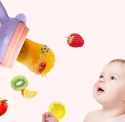 Merkloos Babyfles Met Lepel-baby/kinderbestek-100ml-BPA Vrij + 2 Bijtring/fruitspenen-rose -Peuterpaleis Winkel 1200x1176 14