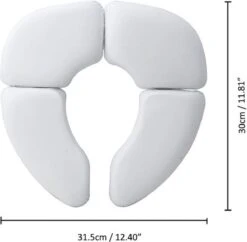 IBright Opvouwbare WC Verkleiner - Toilettrainer -Zachte Toilet Zitje - Toiletbril Verkleiner - Kinder WC Bril - Inclusief Draagtas - Wit -Peuterpaleis Winkel 1200x1176 5