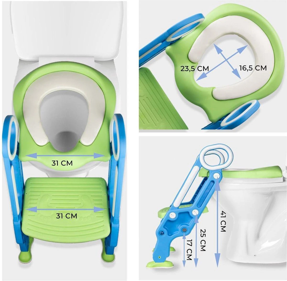 Toiletbril Met Trapje Voor Kinderen | Kinder Toiletzitje Toiletstoel Met Trap | Opvouwbare WC-bril Verkleiner Toiletverkleiner | LB-A20 Blauwpaars 12 Toiletbril Met Trapje Voor Kinderen | Kinder Toiletzitje Toiletstoel Met Trap | Opvouwbare WC-bril Verkleiner Toiletverkleiner | LB-A20 Blauwpaars - Afbeelding 10