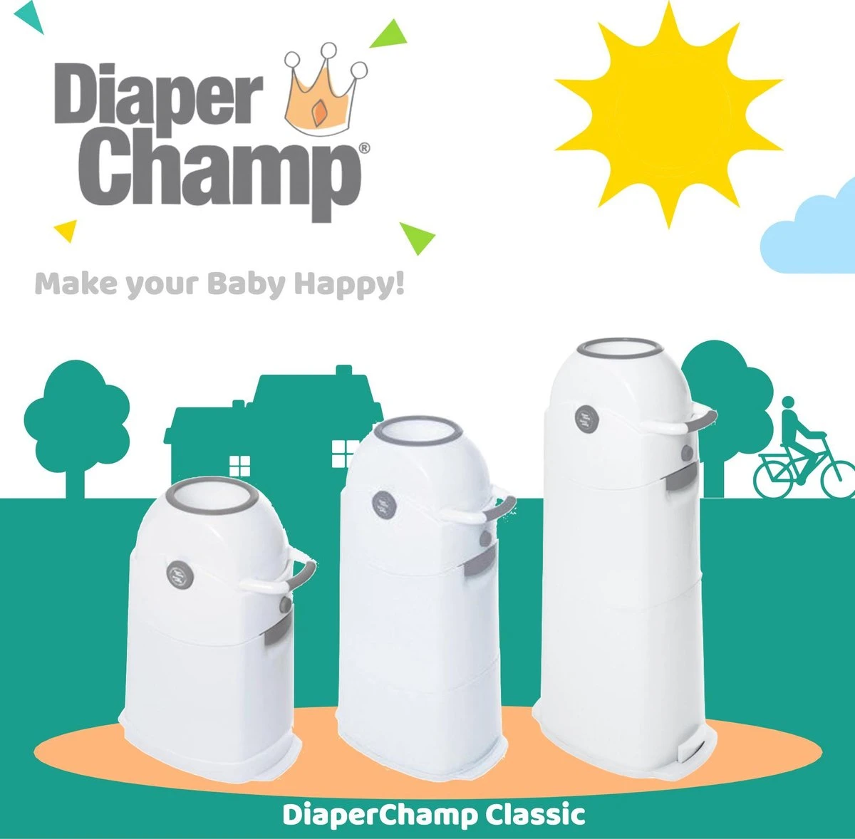 Luieremmer Medium Zilver - Middel - Zonder Navulling - Geschikt Voor Pampers En Huggies - Stoma 11 Luieremmer Medium Zilver - Middel - Zonder Navulling - Geschikt Voor Pampers En Huggies - Stoma - Afbeelding 9