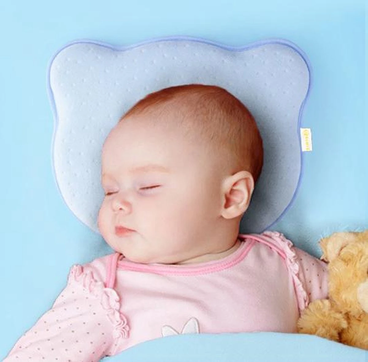 SIMIA™ Ergonomisch Babykussen Met Afneembare Hoes - Tegen Plat Achterhoofd - Hoofdkussen - Traagschuim Kussen - Memory Foam - Baby Steunkussen - Kraamcadeau - Blauw 10 SIMIA™ Ergonomisch Babykussen Met Afneembare Hoes - Tegen Plat Achterhoofd - Hoofdkussen - Traagschuim Kussen - Memory Foam - Baby Steunkussen - Kraamcadeau - Blauw - Afbeelding 8