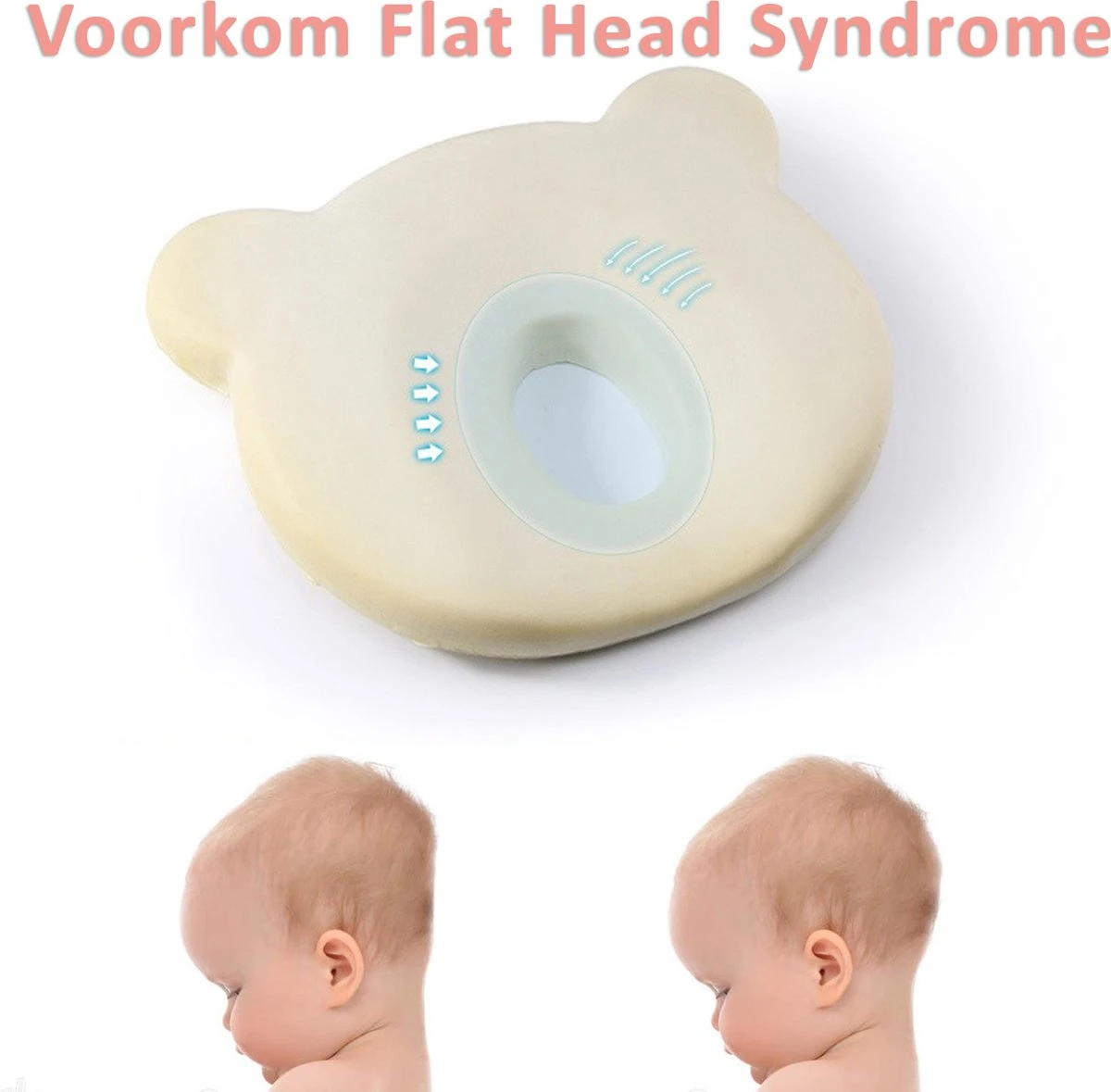 SIMIA™ Ergonomisch Babykussen Met Afneembare Hoes - Tegen Plat Achterhoofd - Hoofdkussen - Traagschuim Kussen - Memory Foam - Baby Steunkussen - Kraamcadeau - Roze 4 SIMIA™ Ergonomisch Babykussen Met Afneembare Hoes - Tegen Plat Achterhoofd - Hoofdkussen - Traagschuim Kussen - Memory Foam - Baby Steunkussen - Kraamcadeau - Roze - Afbeelding 2