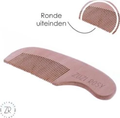 ZUZI ROSY® - Baby Borstel - Baby Verzorgingsset - 3 Stuks - Hout - Haarborstel En Kam - Kraamcadeau - Babyshower Gift - Incl. Opbergzakje -Peuterpaleis Winkel 1200x1179 4