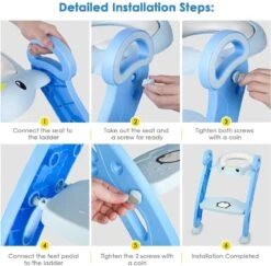 Buxibo Kinder WC Met Opstapje - WC Bril Kind - Kinderzitting WC - Toilet Verkleiner - Toilettrainer - Blauw -Peuterpaleis Winkel 1200x1181 4