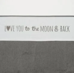 Meyco Love You To The Moon & Back Wieglaken - Grey - 75x100cm