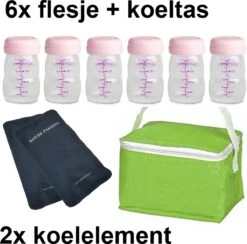 Spectra Moedermelk Flesjes - 6 X 160ml - Met Groen Koeltasje En Koelelementen - Borstvoeding Flesjes - BPA Vrij