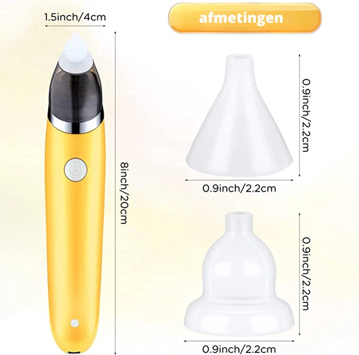 Premium Elektrische Oplaadbare Neus Reiniger Voor Baby En Kinderen - Inclusief Oplader, Handleiding En Batterijen - Hygiënische Neusreiniger - Baby Aspirator - Neuszuiger - Baby Neuspompje - Toetenveger - Baby Neusreiniger - Geel - Neusspoeler 6 Premium Elektrische Oplaadbare Neus Reiniger Voor Baby En Kinderen - Inclusief Oplader, Handleiding En Batterijen - Hygiënische Neusreiniger - Baby Aspirator - Neuszuiger - Baby Neuspompje - Toetenveger - Baby Neusreiniger - Geel - Neusspoeler - Afbeelding 4