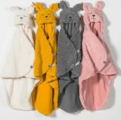 Jollein Wikkeldeken Bunny 100x105cm - Mustard -Peuterpaleis Winkel 1200x1187 11